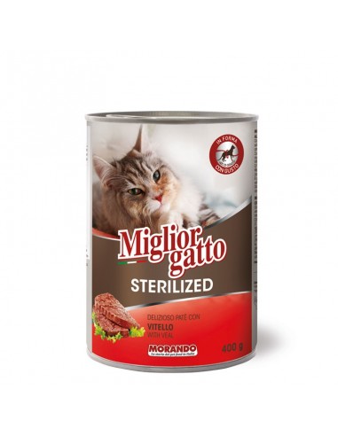 Morando Miglior Gatto Sterilised Κονσέρβα Γάτας Με Μοσχάρι 400gr