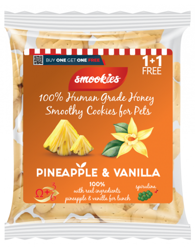 Smookies Pineapple & Vanilla Μπισκότα 250 gr 1+1 FREE