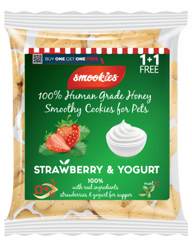 Smookies Strawberry & Yogurt Μπισκότα 250 gr 1+1 FREE