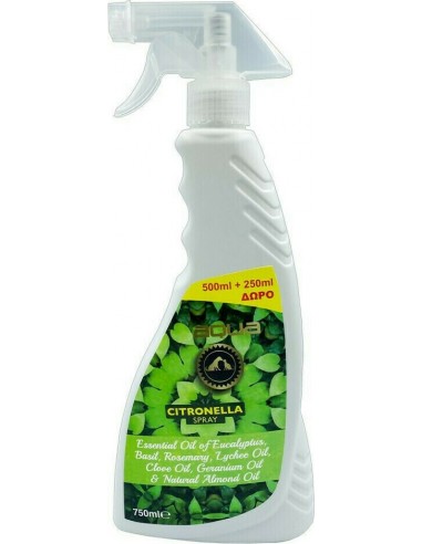 Aqua Citronella Απωθητικό Σπρέι Για σκύλους Και Γάτες 500 ml + 250 ml ΔΩΡΟ