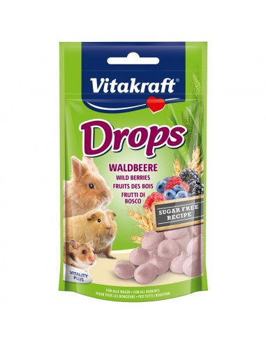 Vitakraft Drops Λιχουδιές Για Τρωκτικά Με Άγρια Μούρα 75gr