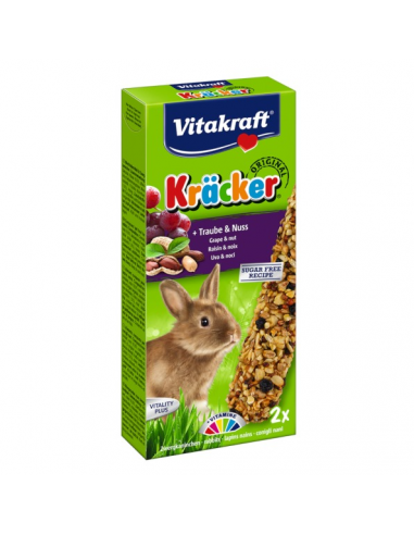 Vitakraft Krackers Duo Λιχουδιές Για Κουνέλια Με Σταφύλι Και Φυστίκια 112 gr