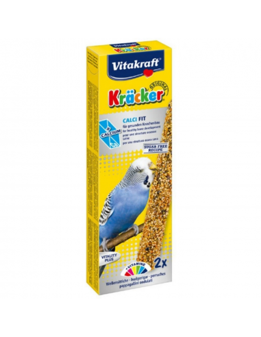 Vitakraft Kracker Calci-Fit Duo Junior Λιχουδιά Για Παπαγαλάκια Με Ασβέστιο Και Μέλι 2τεμ.