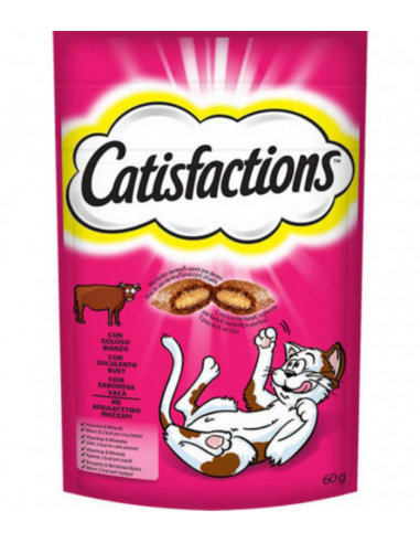 Catisfactions Σνακ Γάτας Με Μοσχάρι 60gr