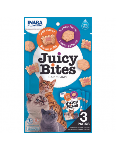 Inaba Juicy Bites Λιχουδιά Γάτας Με Χτένια Και Καβούρι 3τεμ. x 11.3gr