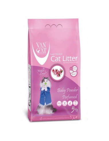 Van Cat Clumping Άμμος Γάτας Με Άρωμα Baby Powder 5kg