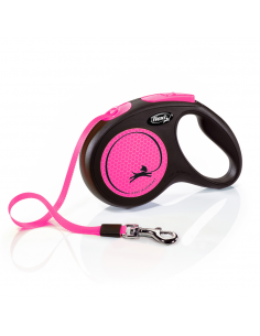 Flexi New Neon Πτυσσόμενος Οδηγός Σκύλου Με Ιμάντα Φούξια 2