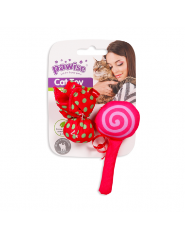Pawise Cat Toy Candy & Flower Παιχνίδι Γάτας Με Catnip Φούξια