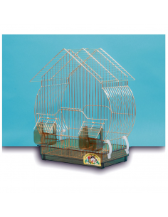 Μίνι Κλουβί Πτηνών Σπιτάκι ΑΑ Χρυσό