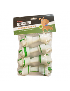 On The Go Double Color Knotted Bones Κόκκαλα Για Σκύλους Πράσινα 4τεμ.