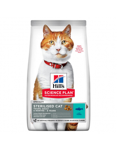Hill's Science Plan Sterilised Young Adult Τροφή Για Γάτες Με Τόνο