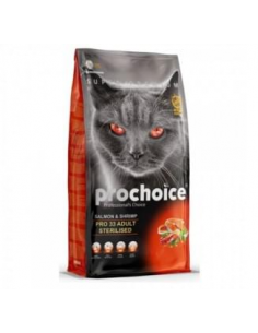 ProChoice Pro 33 Adult Sterilised Τροφή Για Γάτες Με Σολομό Και Γαρίδα