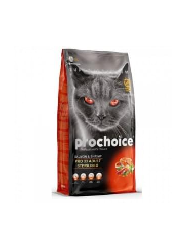 ProChoice Pro 33 Adult Sterilised Τροφή Για Γάτες Με Σολομό Και Γαρίδα
