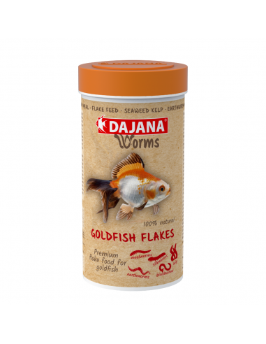 Dajana Worms Goldfish Flakes Βασική Τροφή Σε Νιφάδες Για Χρυσόψαρα