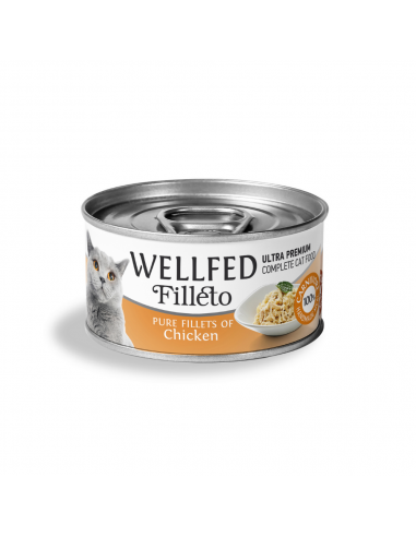 Wellfed Filleto Adult Κονσέρβα Γάτας Με Κοτόπουλο 70gr