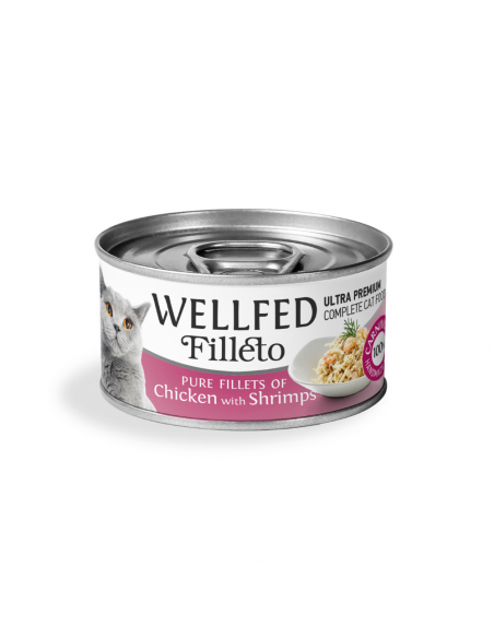 Wellfed Filleto Adult Κονσέρβα Γάτας Με Κοτόπουλο Και Γαρίδες 70gr Wellfed Filleto Adult Κονσέρβα Γάτας Με Κοτόπουλο Και Γαρίδες 70gr