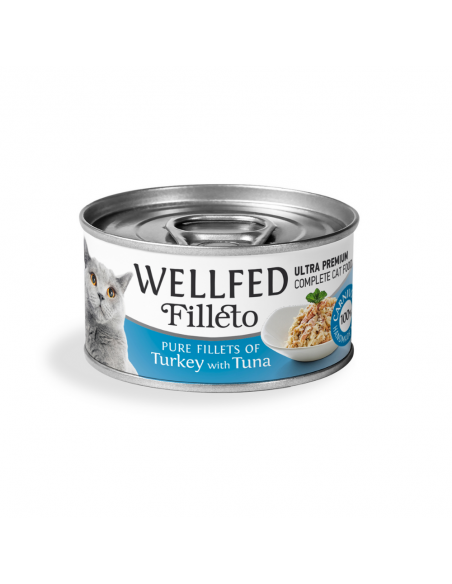 Wellfed Filleto Adult Κονσέρβα Γάτας Με Γαλοπούλα Και Τόνο 70gr Wellfed Filleto Adult Κονσέρβα Γάτας Με Γαλοπούλα Και Τόνο 70gr