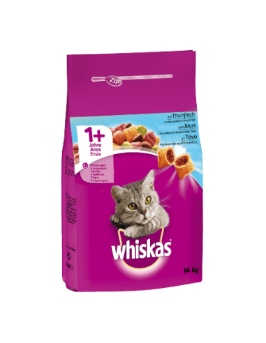 Whiskas Adult Πλήρης Και Ισορροπημένη Ξηρή Τροφή Για Γάτα Με Τόνο 14 kg