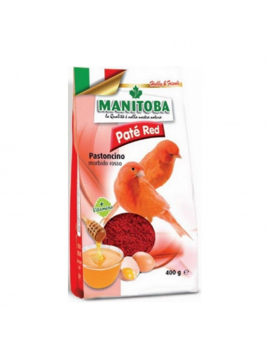 Manitoba Paté Red Αυγοτροφή Για Καναρίνια Κόκκινη Πατέ 400 gr