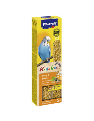 Vitakraft Kracker Duo Λιχουδιά Για Παπαγαλάκια Με Μέλι Και Σουσάμι 2τεμ.