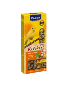 Vitakraft Kracker Trio Mix Λιχουδιά Για Καναρίνια Με Μέλι Και Σουσάμι 3τεμ.
