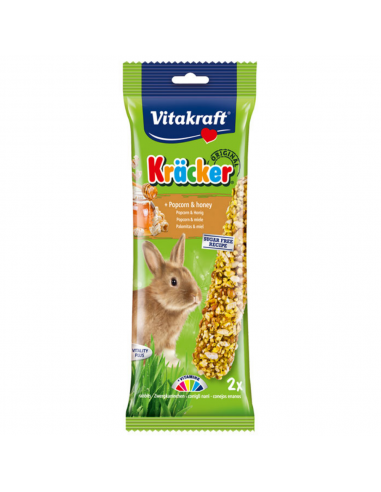 Vitakraft Krackers Duo Λιχουδιές Για Κουνέλια Με Popcorn Και Μέλι 100 gr