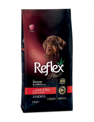 Reflex Plus Medium & Large Junior Lamb Ξηρά Τροφή Για Κουτάβια Με Αρνί 15kg