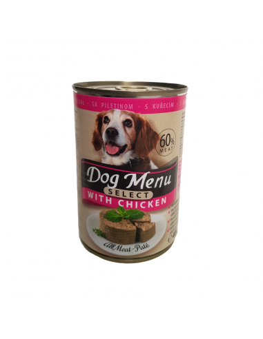 Dog Menu Select Κονσέρβα Σκύλου Με Κοτόπουλο 400gr