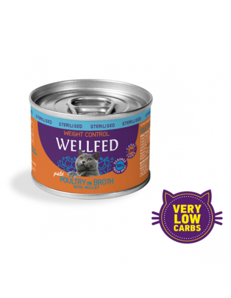Wellfed Sterilised Weight Control Adult Κονσέρβα Γάτας Με Πουλερικά Σε Ζωμό Και Κεχρί 200gr Wellfed Sterilised Weight Control Adult Κονσέρβα Γάτας Με Πουλερικά Σε Ζωμό Και Κεχρί 200gr