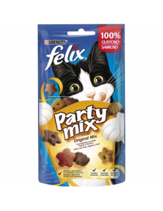 Felix Party Mix Original Mix Σνακ Γάτας Με Κοτόπουλο, Συκώτι Και Γαλοπούλα 60gr
