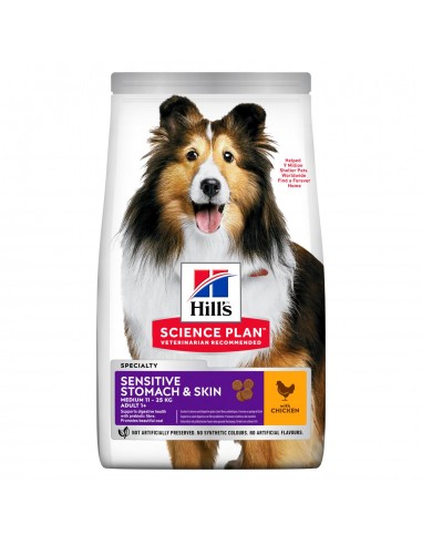 Hill's Science Plan Sensitive Stomach & Skin Adult Medium Τροφή Για Σκύλους Με Κοτόπουλο 2.5kg