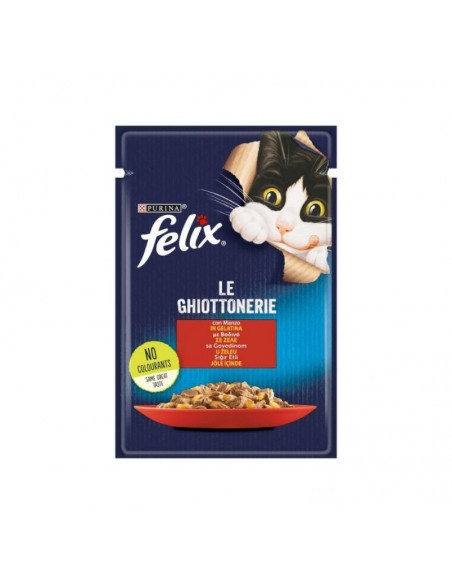 Purina Felix Le Ghiottonerie Φακελάκι Γάτας Με Βοδινό 85gr Purina Felix Le Ghiottonerie Φακελάκι Γάτας Με Βοδινό 85gr