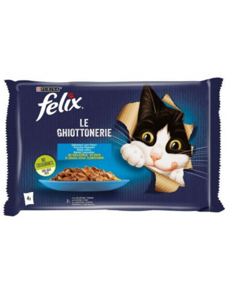 Purina Felix Le Ghiottonerie Φακελάκια Γάτας Με Σολομό Και Τόνο  4x85gr Purina Felix Le Ghiottonerie Φακελάκια Γάτας Με Σολομό Και Τόνο  4x85gr