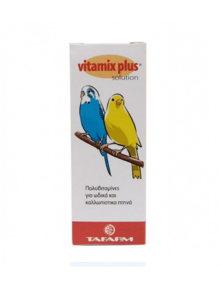 Tafarm Vitamix Plus Solution Πολυβιταμίνες Για Ωδικά Και Καλλωπιστικά Πτηνά 15ml Tafarm Vitamix Plus Solution Πολυβιταμίνες Για Ωδικά Και Καλλωπιστικά Πτηνά 15ml