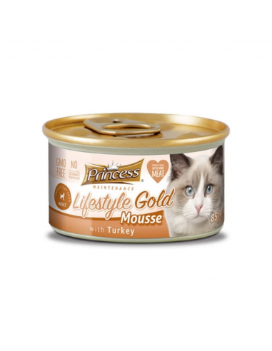 Princess Lifestyle Gold Adult Κονσέρβα Γάτας Με Γαλοπούλα 85gr