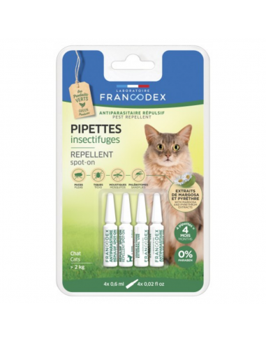 Francodex Repellent Spot-on Adult Cat Διάλυμα Για Παράσιτα 4x0,6ml