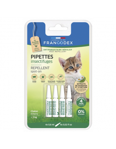 Francodex Repellent Spot-on Kitten Διάλυμα Για Παράσιτα 4x0.6ml