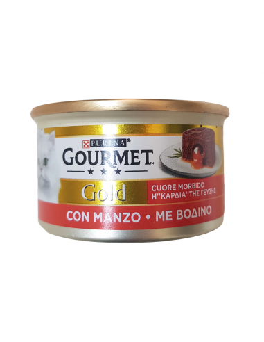 Purina Gourmet Gold "Η Καρδιά Της Γεύσης" Κονσέρβα Γάτας Μους Με Βοδινό 85gr