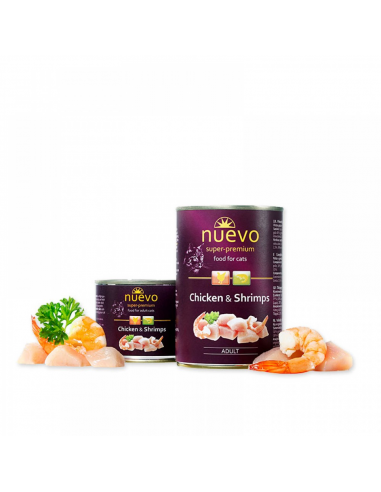 Nuevo Adult Chicken & Shrimp Κονσέρβα Γάτας Με Κοτόπουλο Και Γαρίδα 400gr