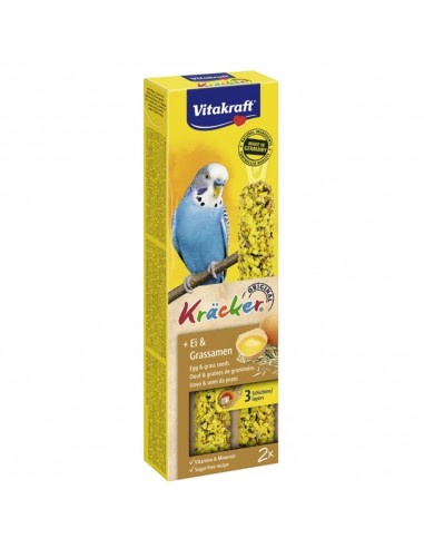Vitakraft Kracker Duo Λιχουδιά Για Παπαγαλάκια Με Αυγό Και Σπόρους 2τεμ.
