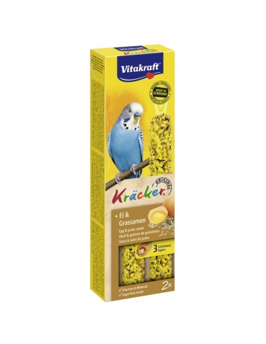 Vitakraft Kracker Duo Λιχουδιά Για Παπαγαλάκια Με Αυγό Και Σπόρους 2τεμ.