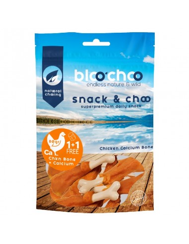 BlooChoo Snack Ca Chkn Bone & Calcium Λιχουδιές Με Κοτόπουλο Και Ασβέστιο 80 gr 1+1 FREE