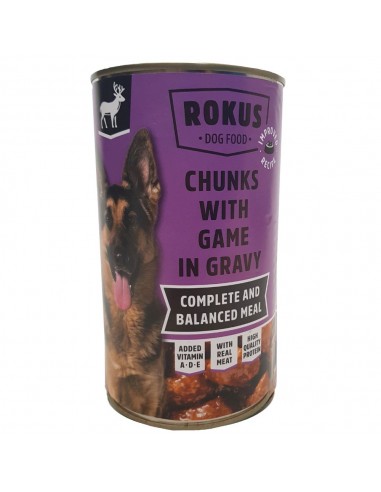 Rokus Κονσέρβα Σκύλου Με Κυνήγι 1240gr