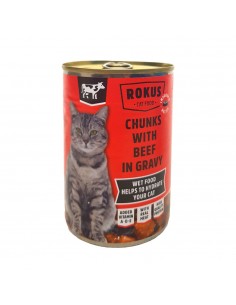 Rokus Κονσέρβα Γάτας Με Βοδινό 415gr