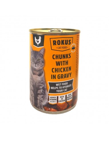 Rokus Κονσέρβα Γάτας Με Κοτόπουλο 415gr