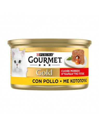 Purina Gourmet Gold "Η Καρδιά Της Γεύσης" Κονσέρβα Γάτας Μους Με Κοτόπουλο 85gr