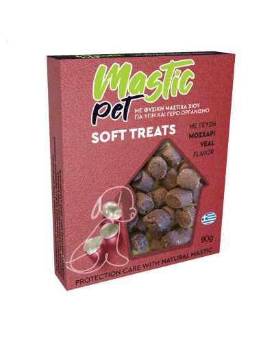 Mastic Pet Λιχουδιές Σκύλου Soft Treats Με Μοσχάρι Και Μαστίχα 90gr
