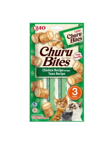 Ciao Churu Rolls Σνακ Γάτας Με Κοτόπουλο Και Τόνο 3x10gr