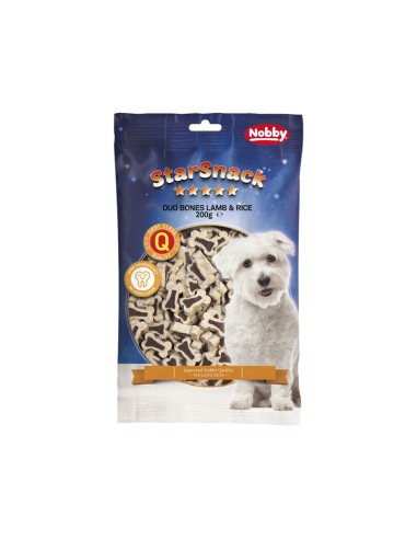 Nobby StarSnack Duo Bones Με Αρνί Και Ρύζι 200gr