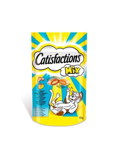 Catisfactions Σνακ Γάτας Mix Σολομός Και Τυρί 60gr